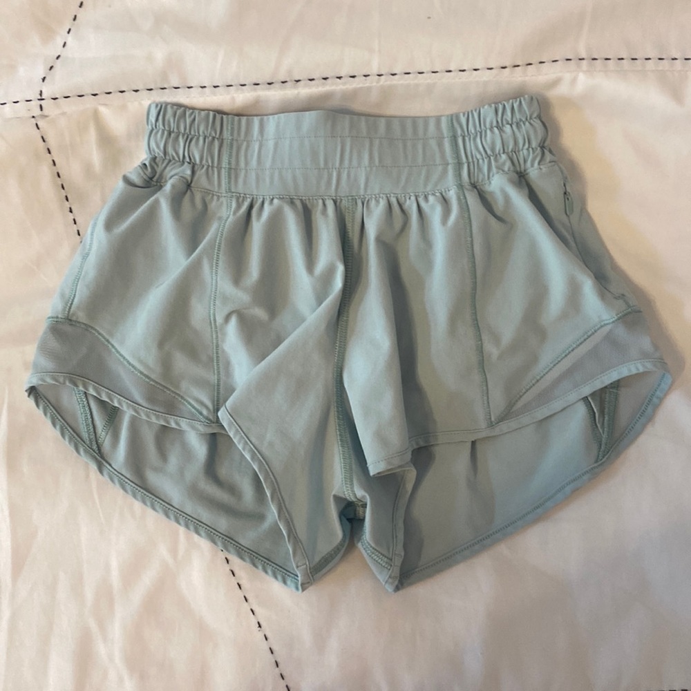 lululemon hotty hot shorts 2.5 teal